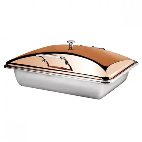 PRINCESS RECTANGULAR INDUCTION CHAFER 1/1 SIZE W / GOLDEN ROSE LID