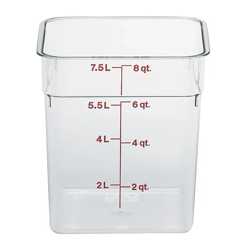 Cambro 6SFSCW Cam Square Camwear Polycarbonate Food Storage Container 5.7L