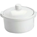 VITROCERAM CASSEROLE ROUND WITH LID 300ml WHITE