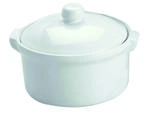 VITROCERAM CASSEROLE ROUND WITH LID 500ml WHITE
