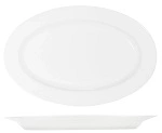 CORE WHITE OVAL PLATTER WIDE RIM 355mm x 240mm x 30mmH