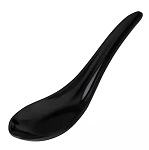 RYNER MELAMINE CHINESE SPOON 150mm BLACK