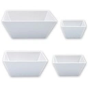 MELAMINE SQUARE BOWL 70x70x42mm WHITE