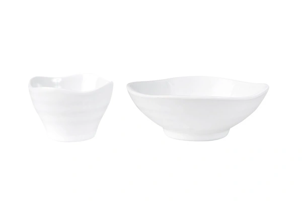 RYNER MELAMINE ORGANIC SHAPE BOWL 125mm WHITE