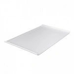 RYNER MELAMINE  RECT. PLATTER W/LIP WHITE