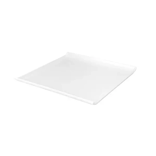 RYNER MELAMINE SQUARE PLATTER W/LIP WHT 300mm 
