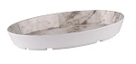 RYNER MELAMINE OVAL DISH WHITE MARBLE