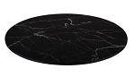 RYNER MELAMINE FLAT ROUND PLATTER BLACK MARBLE