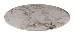 RYNER MELAMINE FLAT ROUND PLATTER WHITE MARBLE