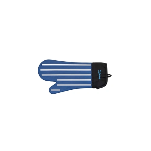 Cuisena Silicone & Fabric Oven Glove Stripe Blue