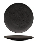 LUZERNE ROUND PLATE FLAT 230mm LAVA BLACK MATT
