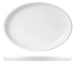 WHITE ALBUM OVAL PLATE STACKABLE 285mm