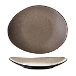LUZERNE RUSTIC OVAL PLATE 290x245mm CHESTNUT