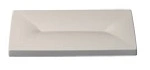 WHITE ALBUM RECTANGULAR DIMPLED PLATE