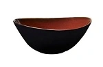 LUZERNE RUSTIC OVAL BOWL 155x145mm CRIMSON