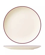 ID FINE ROUND COUPE PLATE MODEST MAROON 170mmØ
