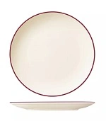 ID FINE ROUND COUPE PLATE MODEST MAROON 190mmØ