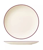 ID FINE ROUND COUPE PLATE MODEST MAROON 230mmØ