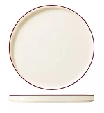 ID FINE ROUND WALLED PLATE MODEST MAROON 165mmØ