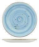 LONG FINE WELLINGTON ROUND COUPE PLATE RUSTIC BLUE 230mm