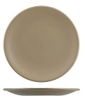 LONG FINE NATURAL SATIN ROUND COUPE PLATE 230mm