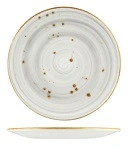 LONG FINE ROUND COUPE PLATE 200mm RUSTIC GREY