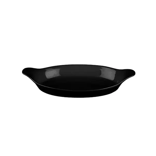 CHURCHILL COOKWARE OVAL GRATIN 380ml BLACK