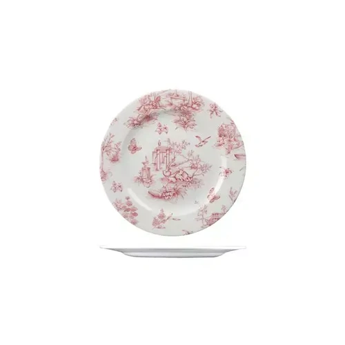 CHURCHILL VINTAGE PRINTS TOILE ROUND WIDE RIM PLATE 210mmØ