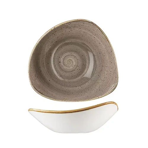 CHURCHILL STONECAST TRIANGULAR BOWL 235mmØ x 235mmW
