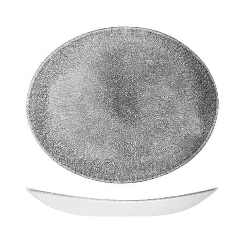 CHURCHILL STUDIO PRINTS RAKU OVAL COUPE PLATE
