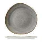 CHURCHILL STONECAST TRACE ROUND ORGANIC PLATE 186mmØ