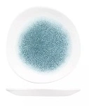 CHURCHILL RAKU ROUND ORGANIC PLATE TOPAZ BLUE 210mmØ