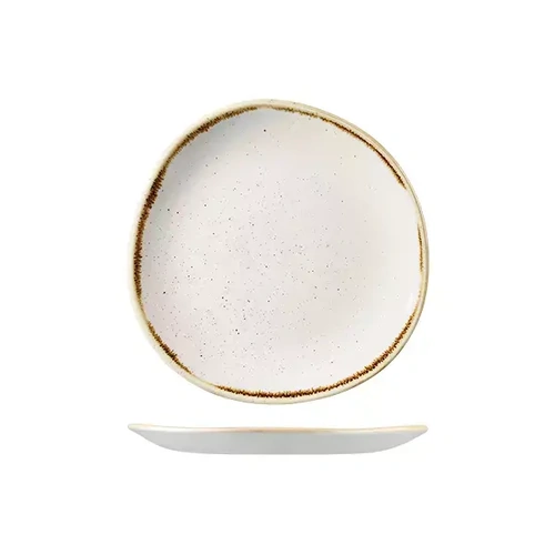 CHURCHILL STONECAST TRACE ROUND ORGANIC PLATE 210mmØ