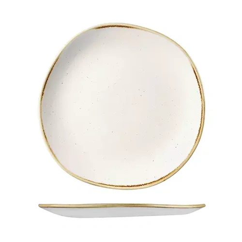 CHURCHILL STONECAST TRACE ROUND ORGANIC PLATE 264mmØ