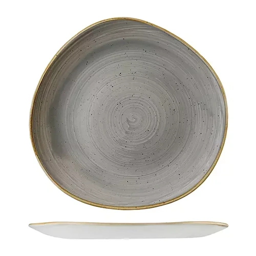 CHURCHILL STONECAST TRACE ROUND ORGANIC PLATE 286mmØ