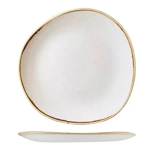 CHURCHILL STONECAST TRACE ROUND ORGANIC PLATE 286mmØ