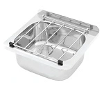 S/ST CLEANERS SINK WITH HINGED GRATE, 31.2 LITRE