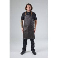 CHEF WORKS BOULDER BIB APRON BLACK / BROWN