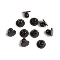 CHEF'S STUD BUTTON BLACK, PACK OF 10