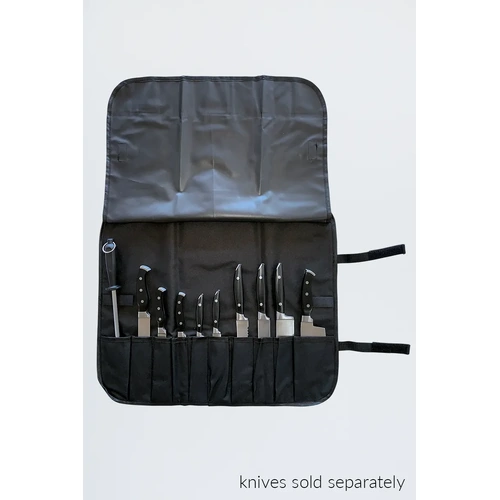 Aussie Chef Knife Wrap – Black 10 Pocket