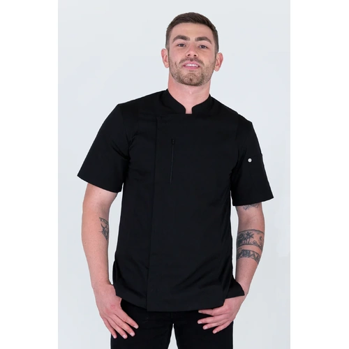 Aussie Chef Alex Zipper Chef Jacket Black