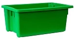 A PLUS 52 LTR STACKING NESTING CRATE, GREEN
