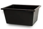 A PLUS 22 LTR STACKING NESTING CRATE, BLACK