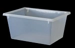 A PLUS 22 LTR STACKING NESTING CRATE, CLEAR