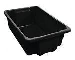 A PLUS 32 LTR STACKING NESTING CRATE, BLACK