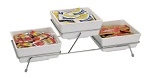 APS BUFFET STAND 3 COMPARTMENT CHROME PLATED