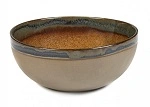 SERAX ROUND BOWL SURFACE MEDIUM RUSTY BROWN