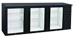ANVIL 3 GLASS DOOR BACK BAR FRIDGE BLACK 500 LTR