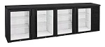 ANVIL 4 GLASS DOOR BACK BAR FRIDGE BLACK 670 LTR