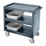 CAMBRO GRANITE GREY OPEN SERVICE CART 3 TIER